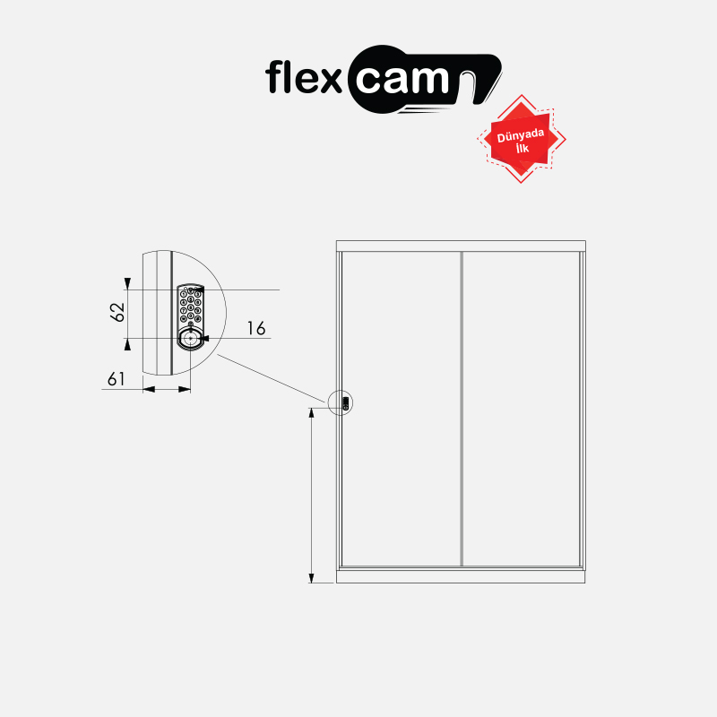 flexcam şifreli dolap kilidi kapak çözümü